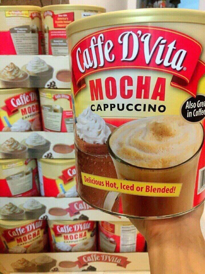 Bột cà phê hòa tan Caffe D’Vita Mocha Cappuccino - 1.8kg của Mỹ