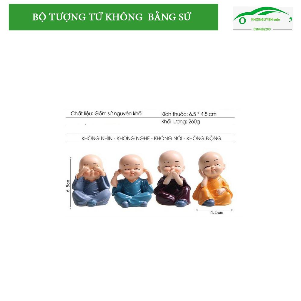 Bộ tượng bốn chú tiểu tứ không bằng gốm sứ