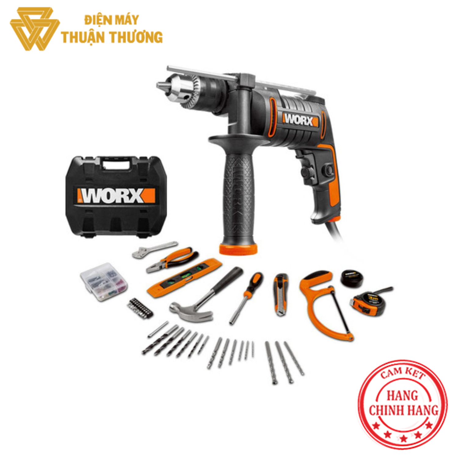 Bộ máy khoan búa động lực 600w worx orange wx317.3