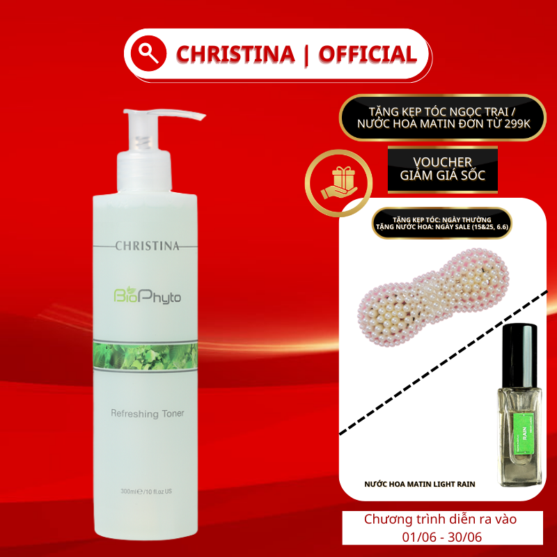 Nước Hoa Hồng Bio Phyto Refreshing Toner CHRISTINA Hỗ Trợ Se Khít Lỗ Chân