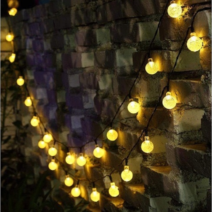 Dây Đèn Led Cắm Điện 220V Đèn Led Bóng Tròn Cherry Ball Pha Lê Trang Trí Decor Lễ Tết Tiệc Noel Halloween