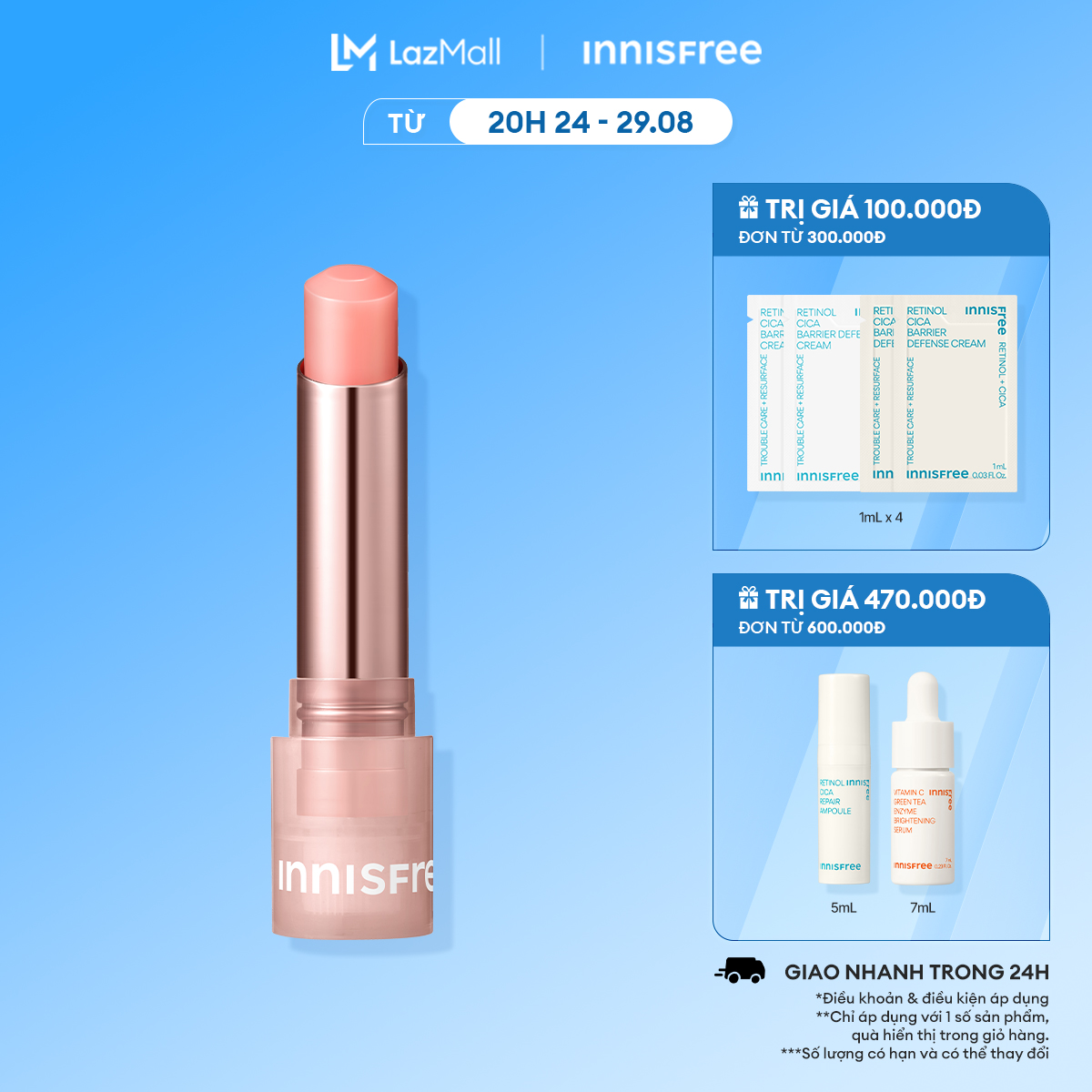 Son dưỡng môi có màu innisfree dewy tint lip balm