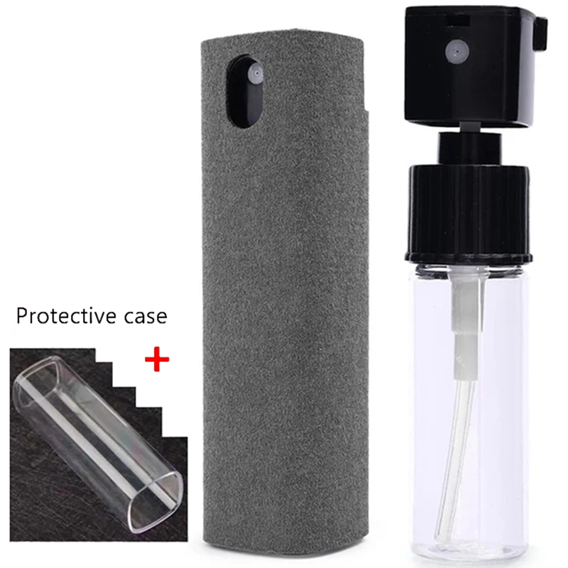 2 trong 1 Điện thoại Screen Cleaner Spray Máy tính Điện thoại di động Screen Dust Remover Công cụ Microfiber Vải Đối với