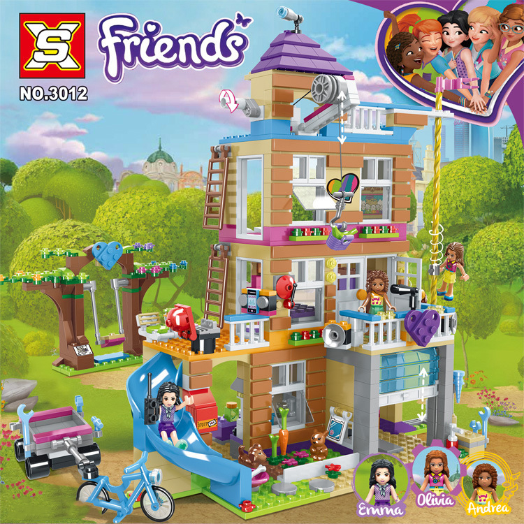 Đồ Chơi Lắp Ráp Trí Tuệ Friends Cho Bé Gái Mô Hình Ngôi Nhà Tình Bạn Friendship House SX3012 Với 868 Mảnh Ghép