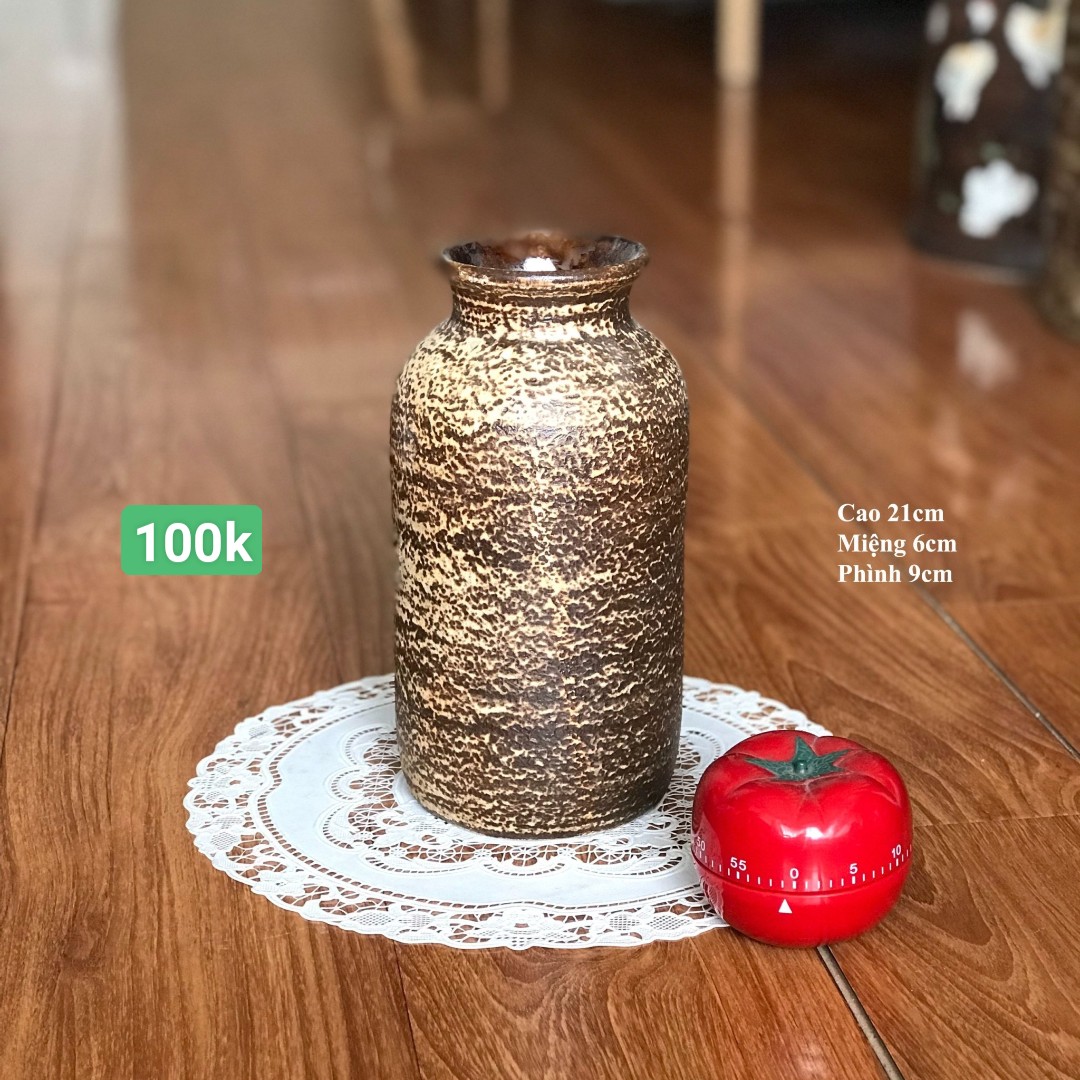 Bình hoa lọ hoa bát tràng men đá các dáng, bình gốm lọ gốm bát tràng gqa104