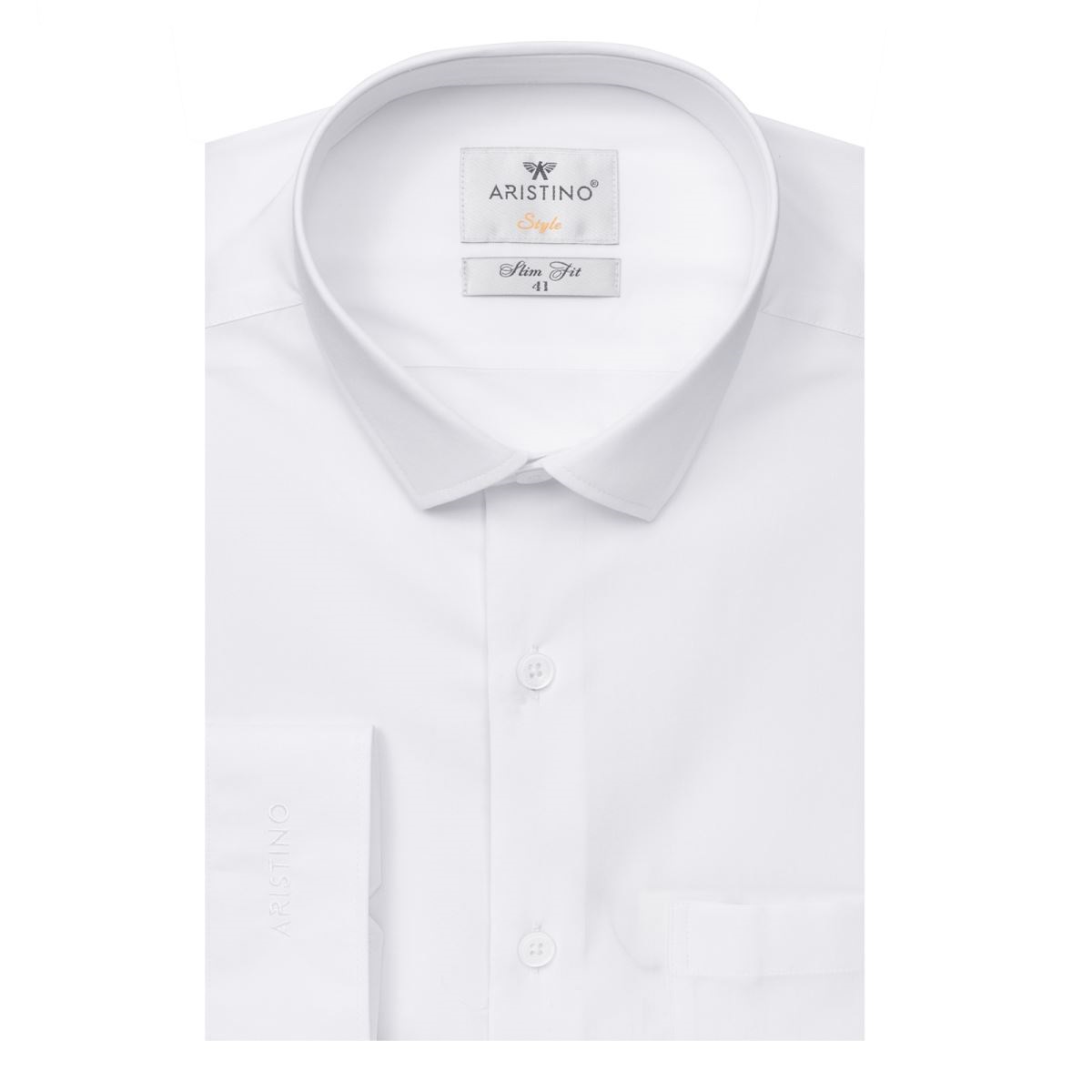 Áo sơ mi trắng dài tay Aristino ALSR09 kiểu dáng Slim fit tà lượn