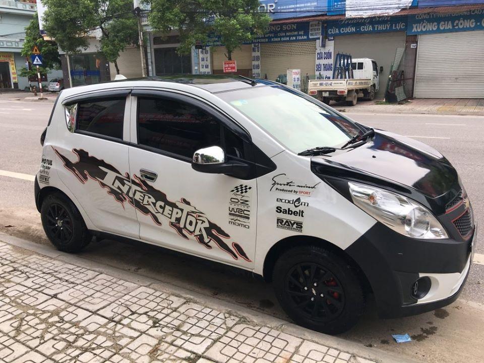 Tem Dán Xe Matiz Spark Trắng Sport ( Tem 2 sườn )