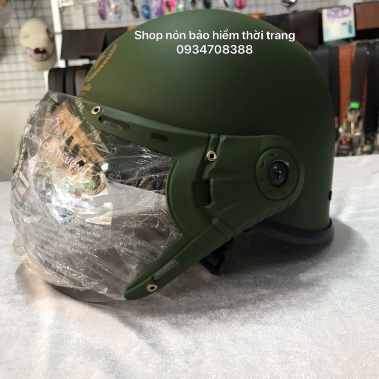 NÓN BẢO HIỂM LÍNH MỸ KINOTA CÓ KÍNH