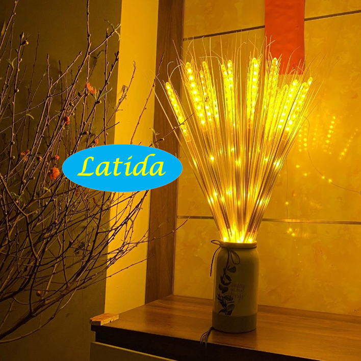 Đèn led hình bông lúa bó 15 bông ánh sáng vàng ấm