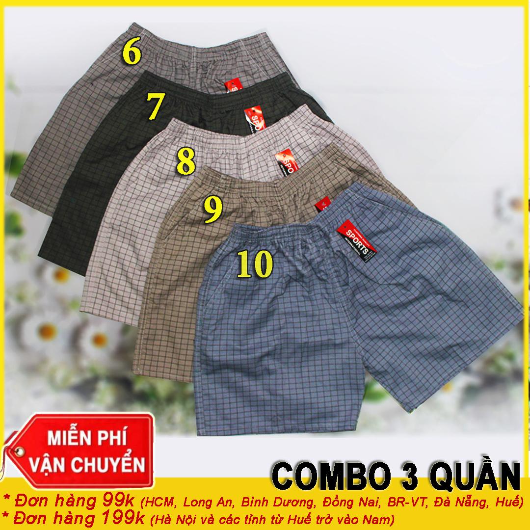 Combo 3 quần đùi thể thao nam mặc nhà xb01