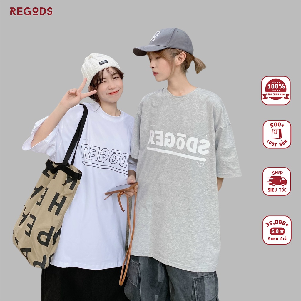 Áo thun big logo regods unisex form rộng