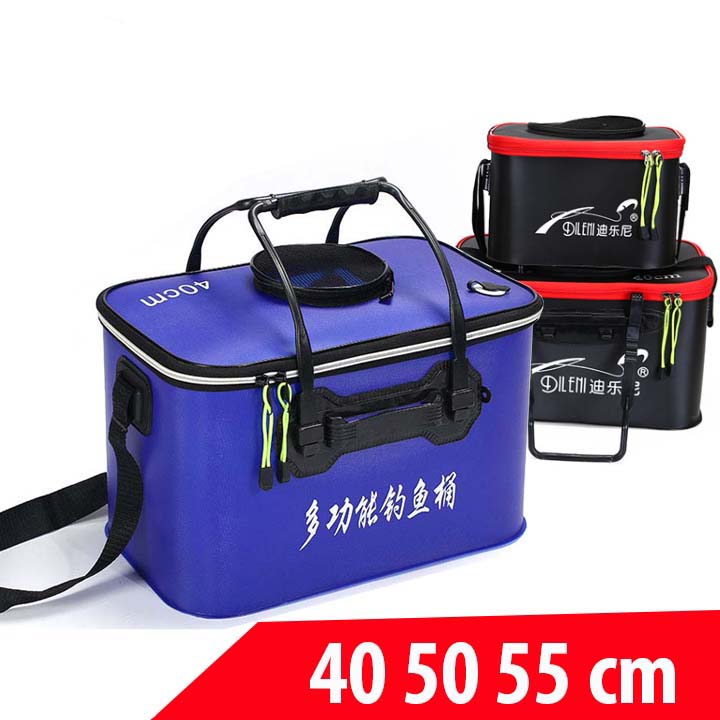 Thùng Đựng Cá Đi Câu 30cm 40 cm 50cm 55cm Đa Năng Cao Cấp - Giỏ Đựng Cá, Rọng Đựng Cá