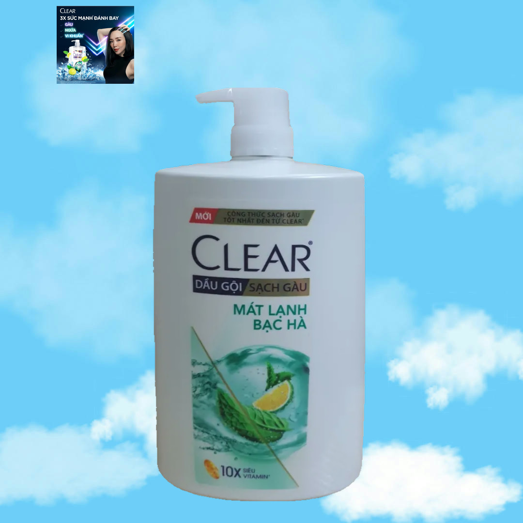 Dầu gội Clear bạc hà mát lạnh 1.4kg hsd 10/2026