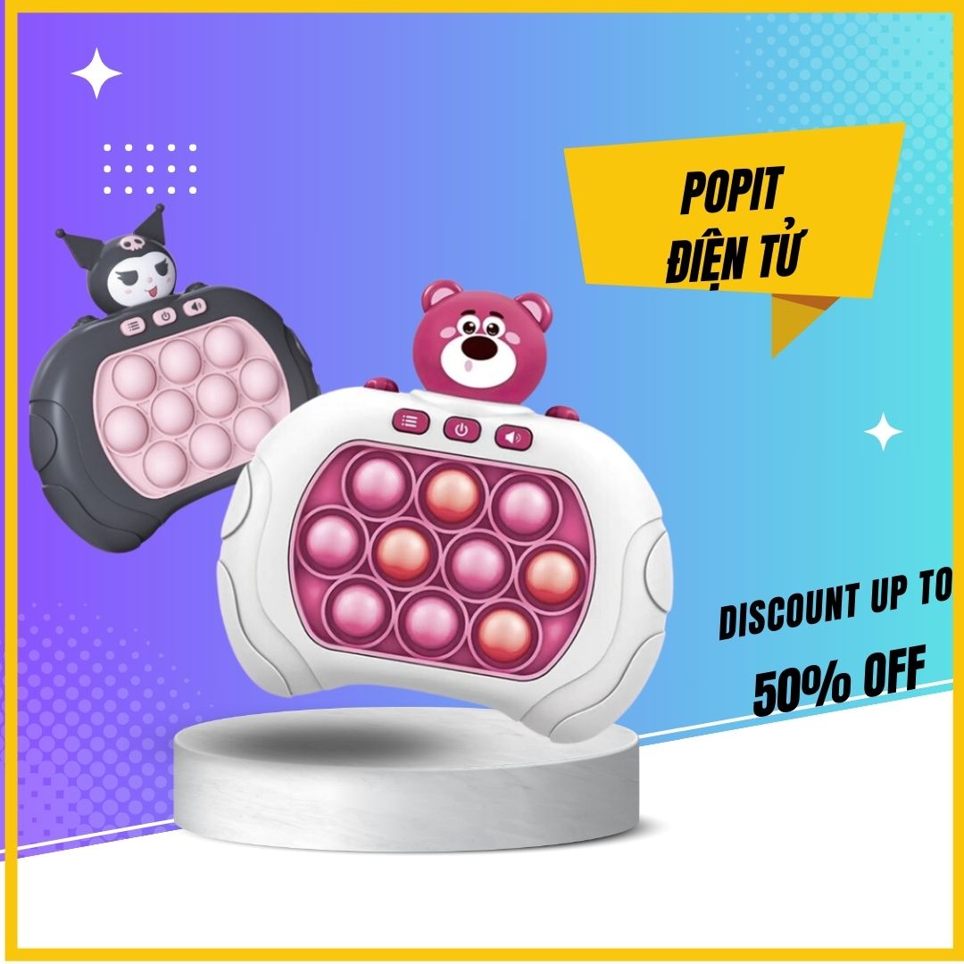 Đồ chơi Pop It điện tử, bộ trò chơi luyện phản xạ cho bé Skids Đồ chơi Pop it thế hệ mới - máy điện tử chơi game Pop it