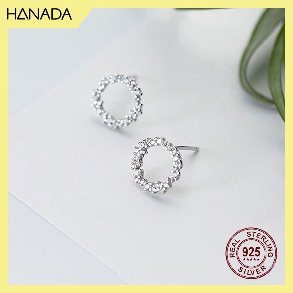 Bông Tai Bạc 925 Hanada Huyền Thoại Biển Xanh 0369