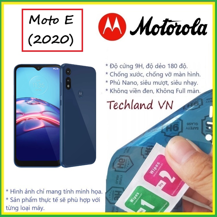 Cường lực phủ nano motorola moto e - trong suốt, không full màn, không viền đen