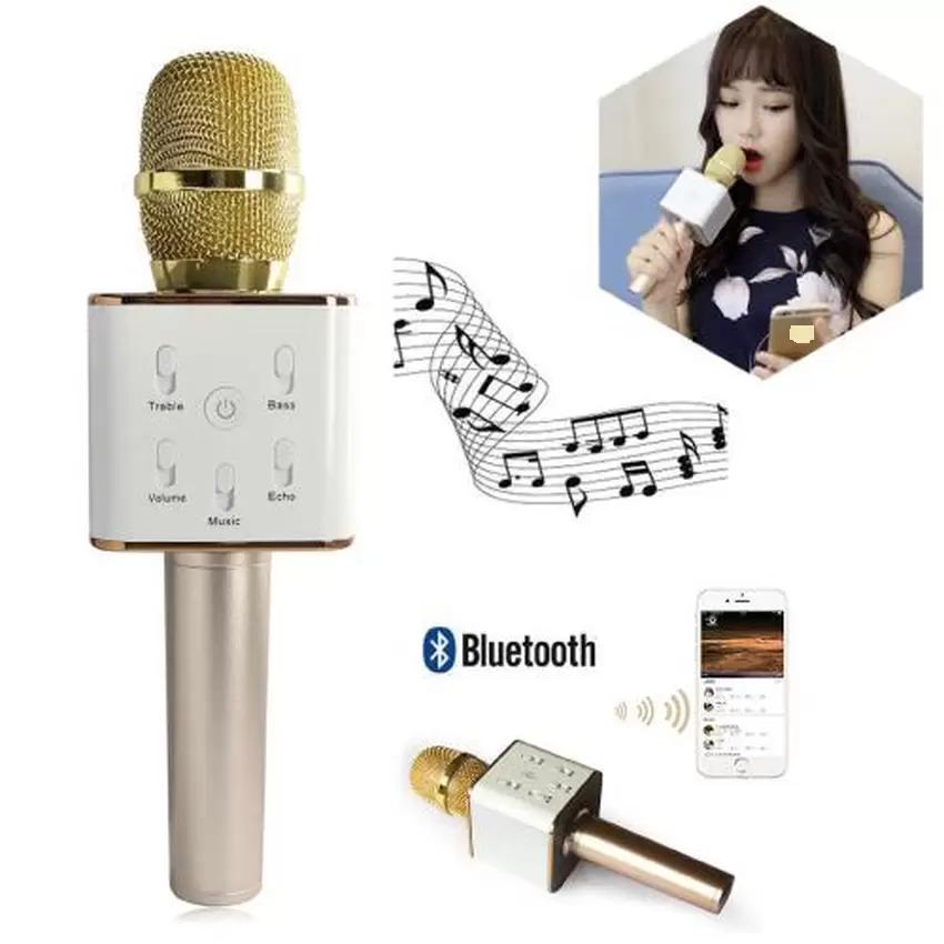Mic karaoke bluetooth Q7u siêu hay kèm loa ( tặng kèm 1 túi đựng)