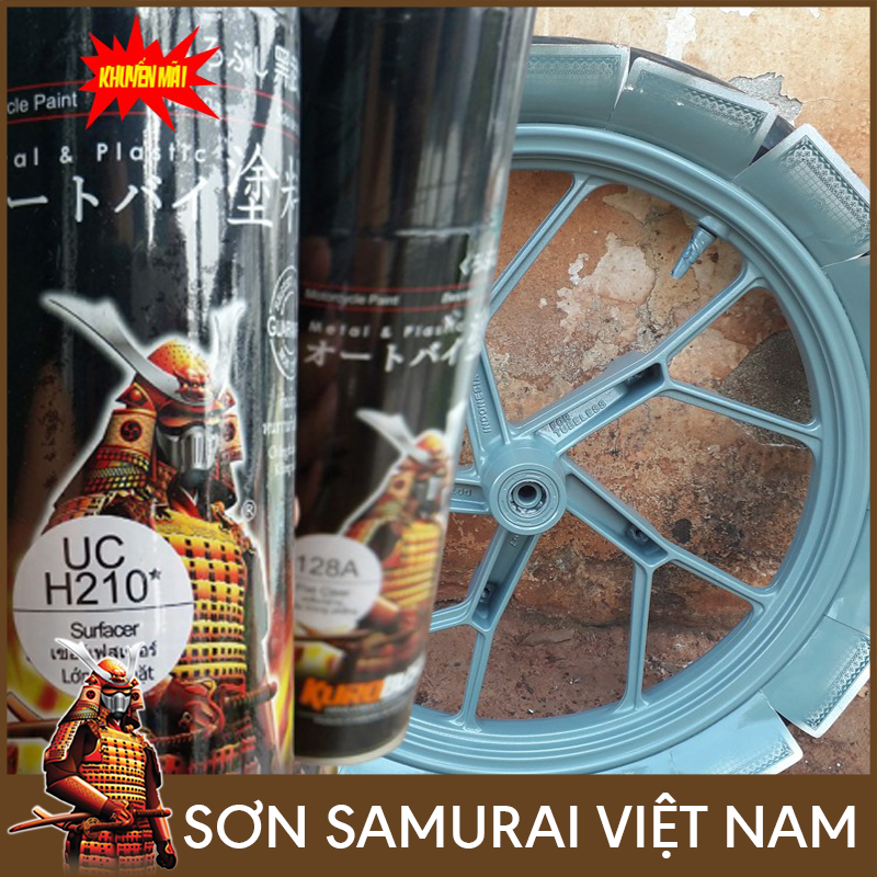 Sơn samurai lót UCH210 - Chai sơn lót UCH210 sơn xịt samurai