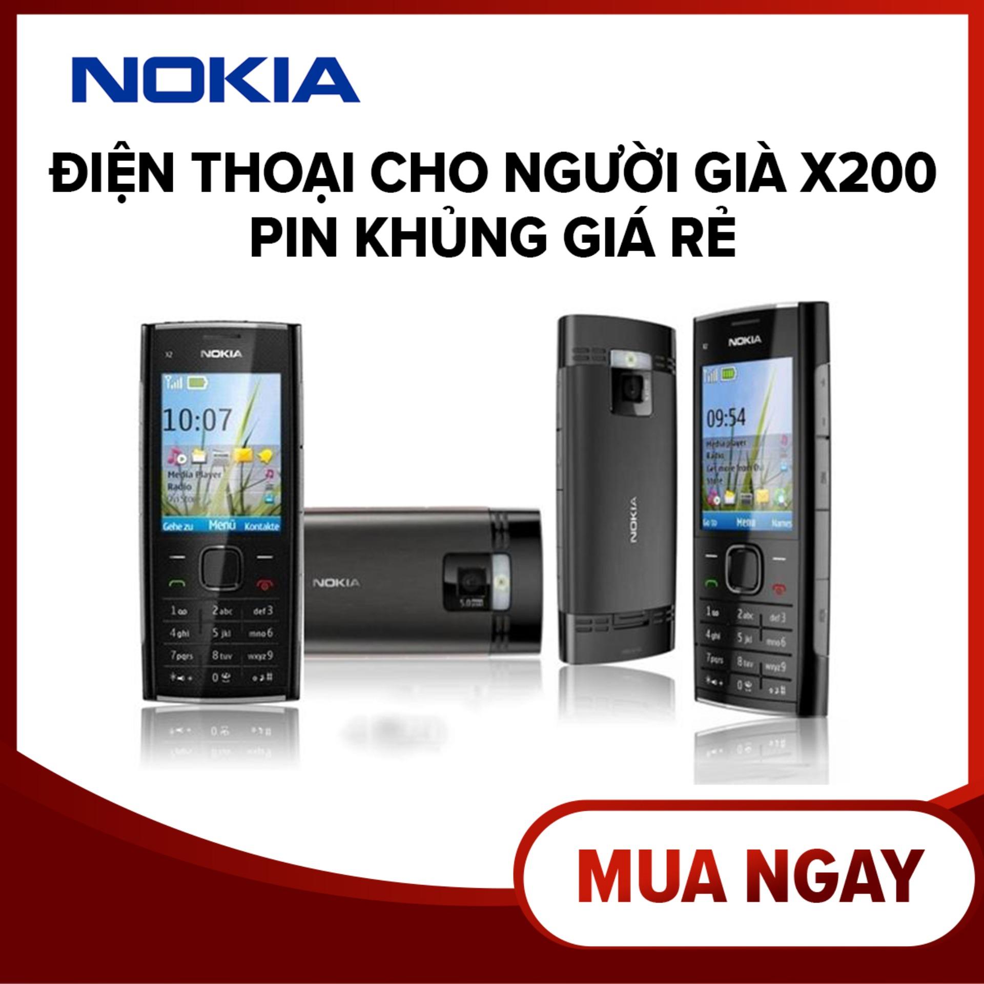 Điện thoại cho người già NOKIA x200 pin khủng giá rẻ loa to phím lớn
