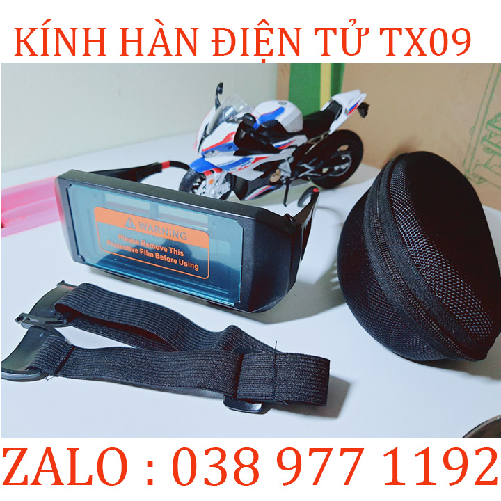 Kính Hàn Điện Tử cảm biến khi hàn dùng pin năng lượng TX09 Model 20222