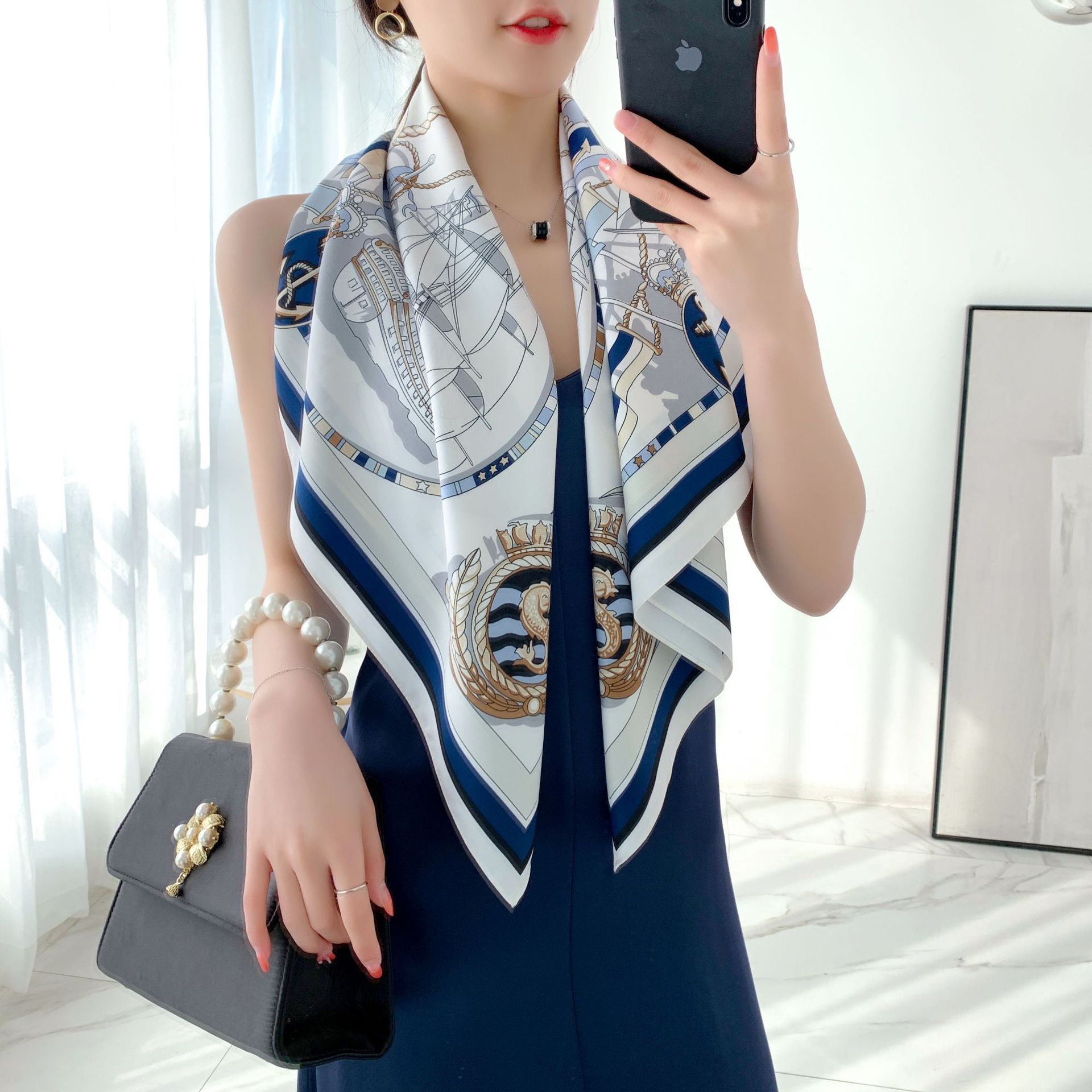 Khăn Lụa Vuông 90cm quàng cổ công sở nữ- Khăn turban badana Buộc Tóc Làm Áo Yếm Lụa Siêu Xinh