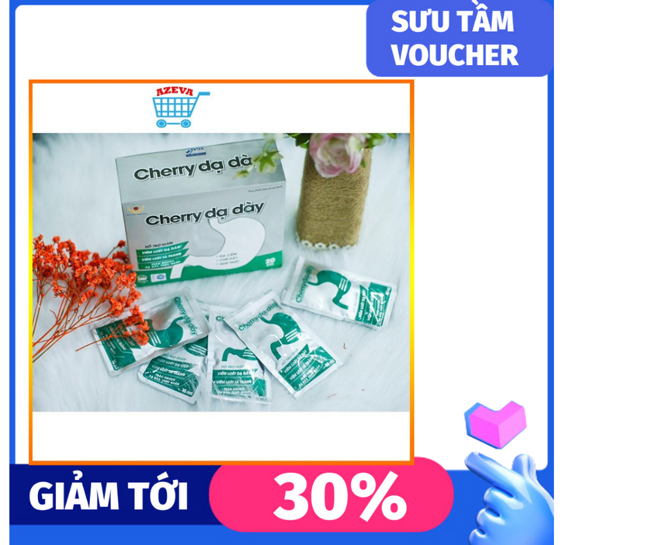 Dạ dày Cherry - Trào ngược, viêm loét dạ dày, tá tràng (chính hãng, hộp 20 gói, date 2022)