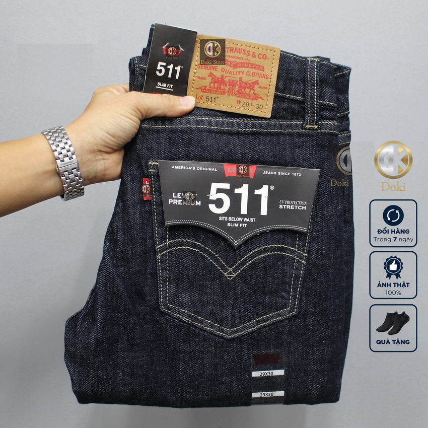 Quần Jean Nam Đen Tiêu DT-01 Quần Bò Nam Cao Cấp Dáng Đứng, Chất Co Giãn, Thoáng Mát, Ống 17-18 - DK