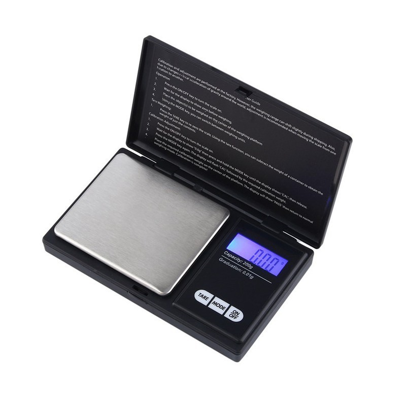 Cân điện tử tiểu li bỏ túi 200g-0.01g . Cân tiểu ly điện tử mini