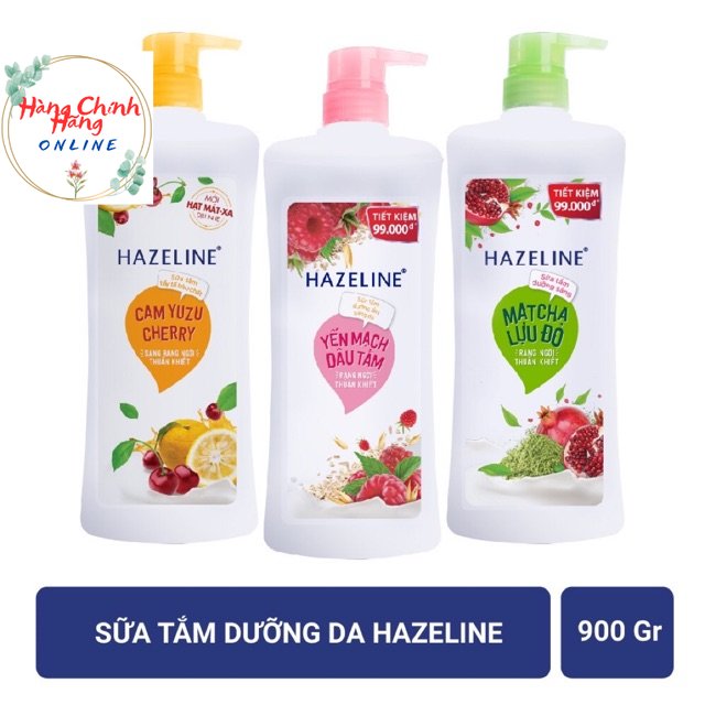 Sữa tắm dưỡng thể trắng da Hazeline 800g/chai