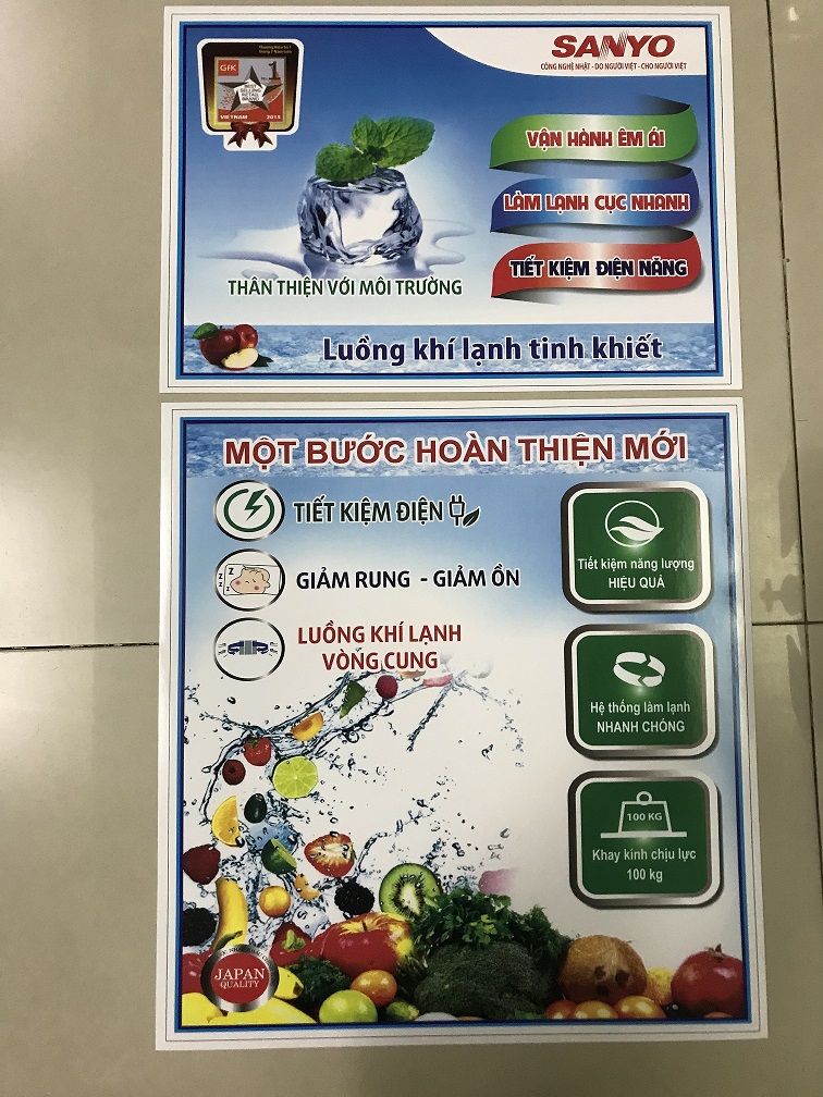 [HCM]Miếng dán tủ lạnh Sanyo - Tem dán tủ lạnh Sanyo (mẫu 4)
