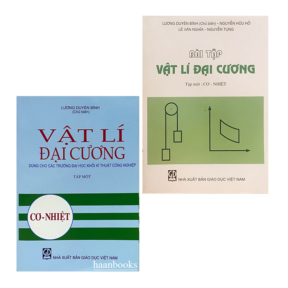 Combo sách: vật lí đại cương tập 1 + bài tập - cơ nhiệt