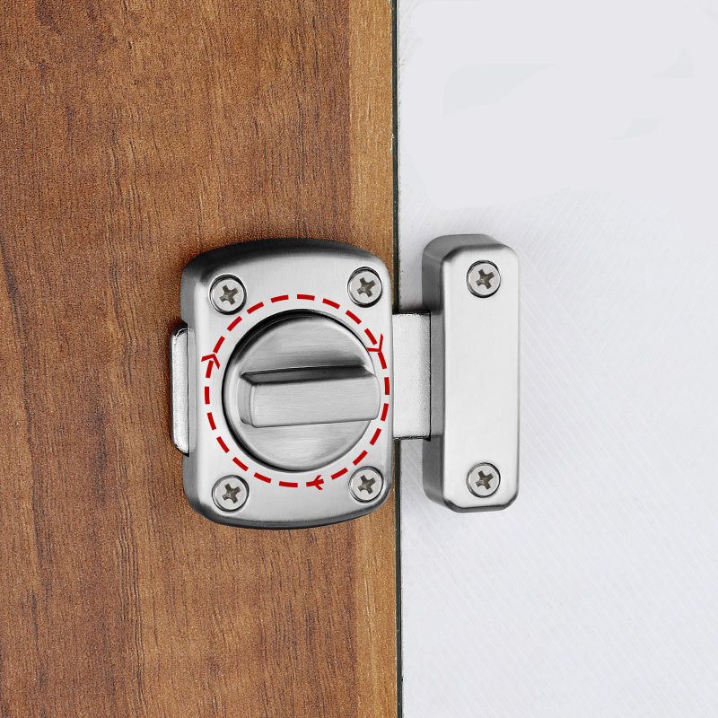 Hợp kim kẽm 180 độ xoay cửa Bolt phổ cổng chốt an ninh cửa trượt khóa pin cho phòng tắm WC đồ nội thất tủ