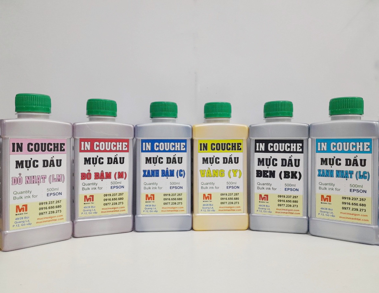 Mực dầu Couche 500ml - Mực in Epson dùng cho máy in phun màu Epson