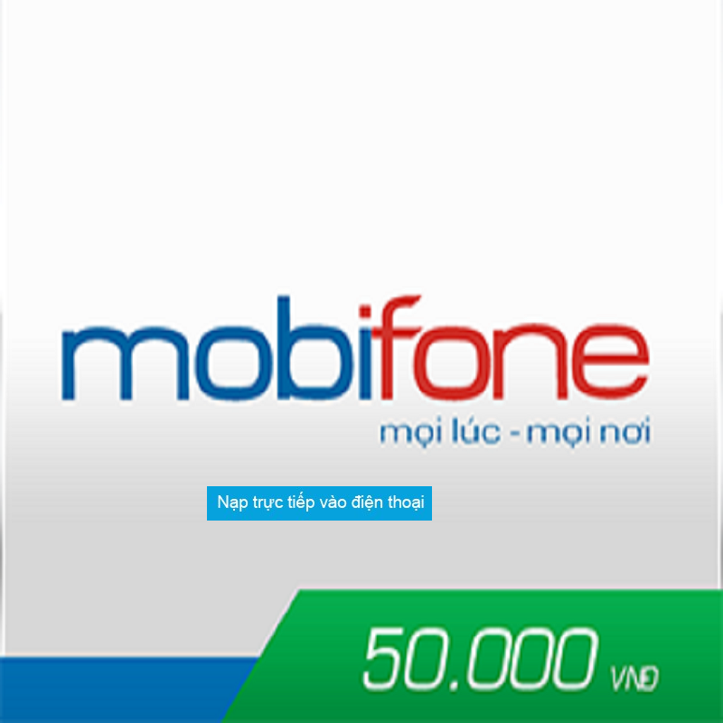 Thẻ cào mobifone 50.000 vnđ & phí chuyển