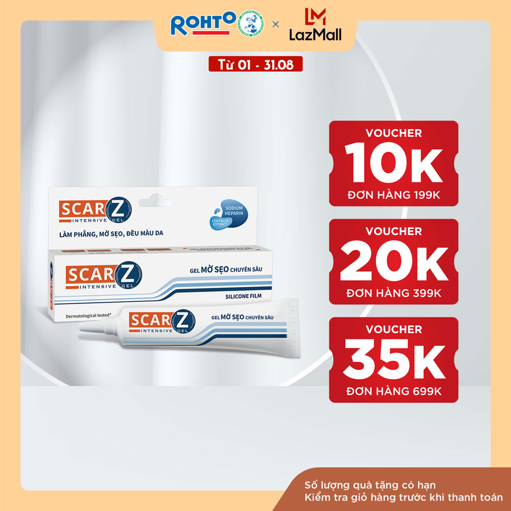 Kem mờ sẹo, liền sẹo chuyên sâu Scarz Intensive Gel 9g