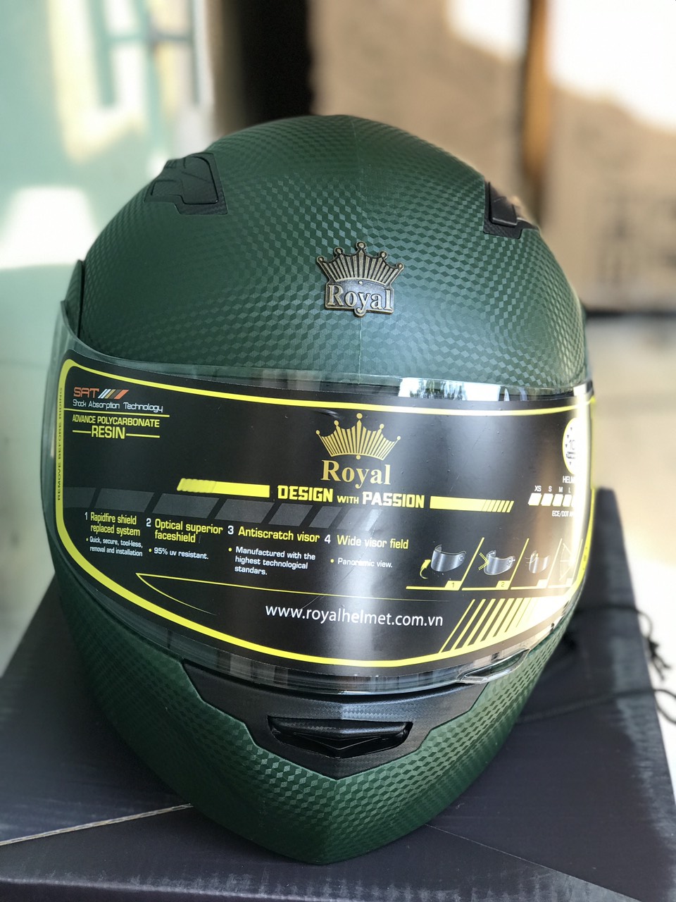 Mũ bảo hiểm fullface royal lật cằm M179