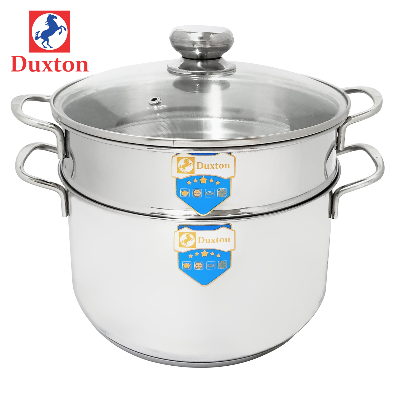 Bộ nồi xửng inox 3 đáy duxton dg-nx24-3dk 24cm