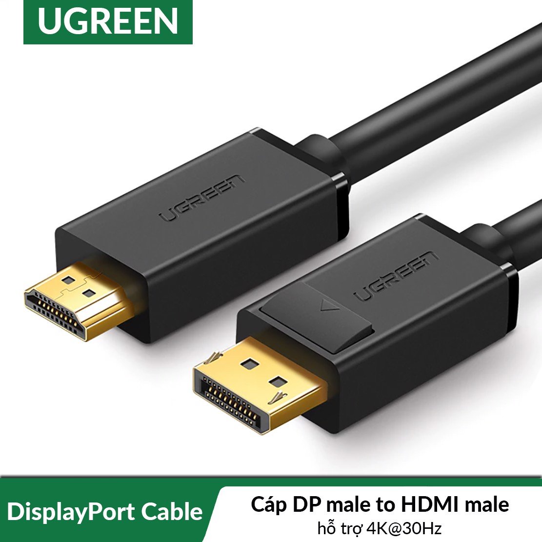 Cáp displayport to hdmi 2m ugreen 10202 chính hãng