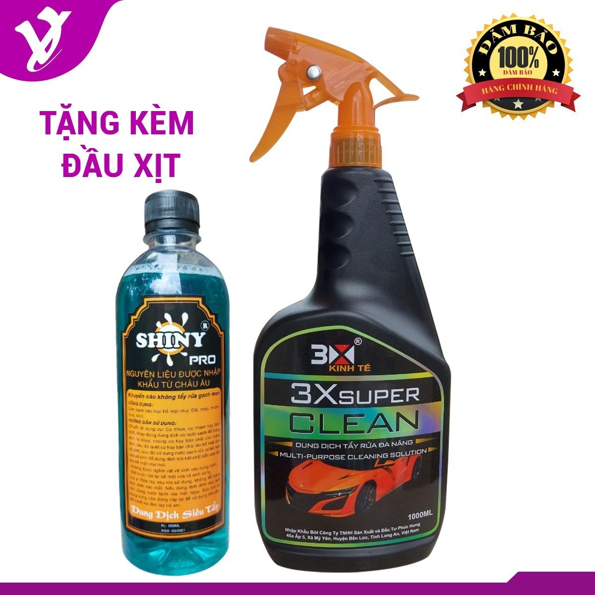 Nước Tẩy Rửa Xe Máy 3x Super Clean + Shiny Pro , Tẩy Sạch Các Vết Dầu Nhớt, Rỉ Sét, Dùng Trên Tất Cả Các Bề Mặt