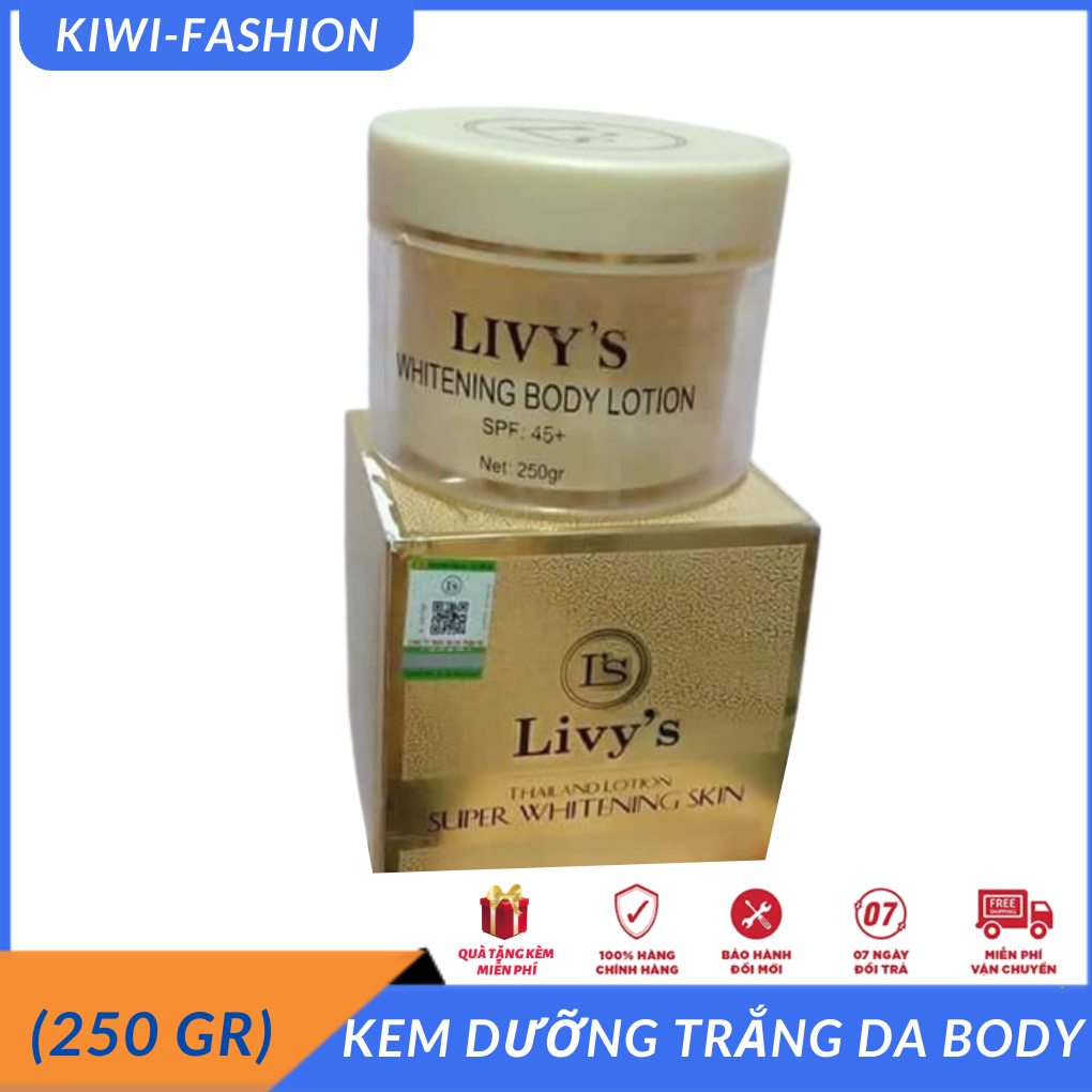 Kem body livy vàng Kem Dưỡng Trắng Body LIVY'S 250gr HÀNG CHUẨN THÁI LAN - MPTN03