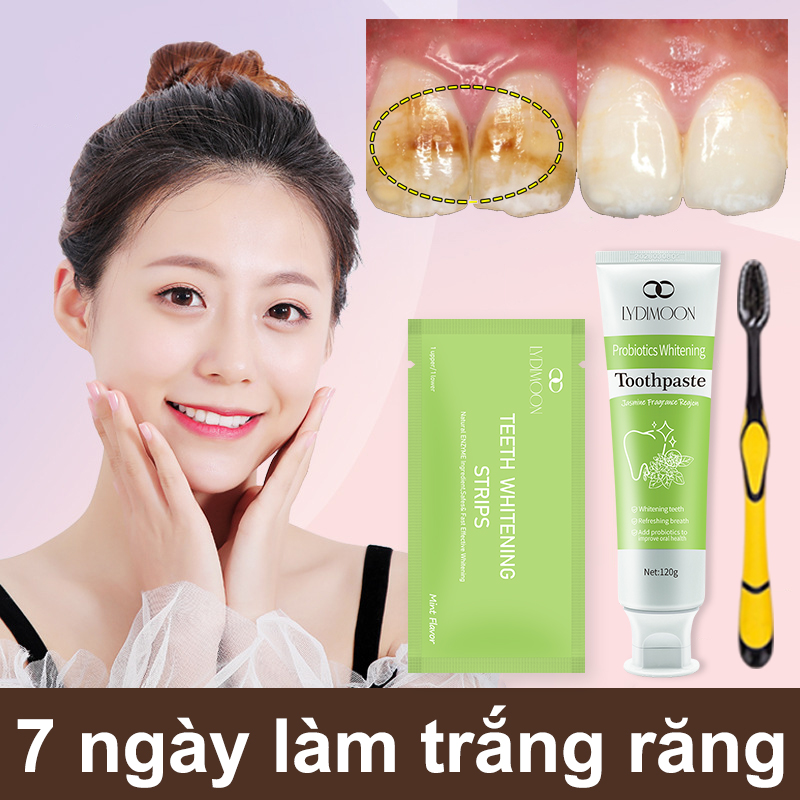 Miếng Dán Trắng Răng White Teeth Whitening Strip gói 7 cặp an toàn trong 30 phút tại nhà，Tinh Chất Tẩy Trắng Răng Làm Sạch Răng loại bỏ mảng bám trên răng