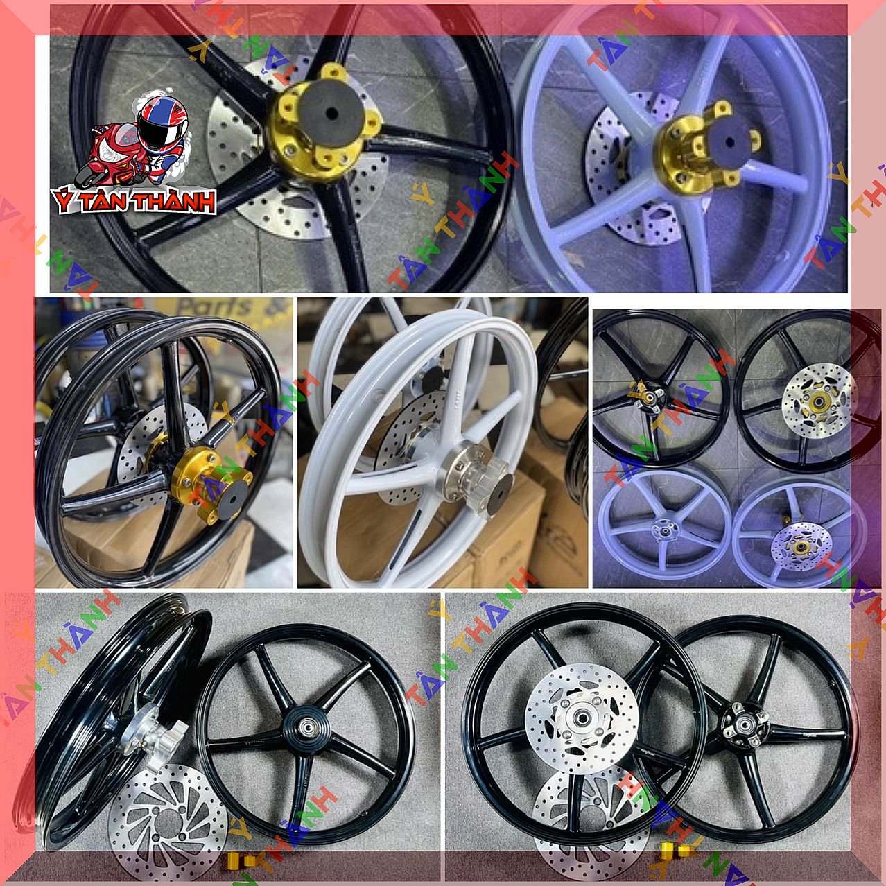 Mâm 5 cây exciter 150 có cùi đĩa nhôm ms01