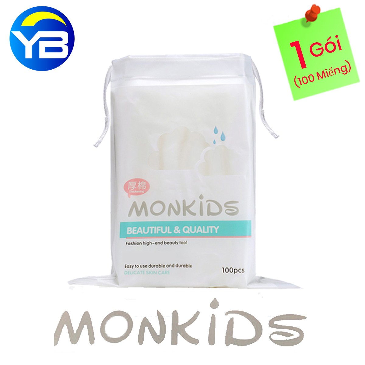 Bông Tẩy Trang Monkids 100% cotton