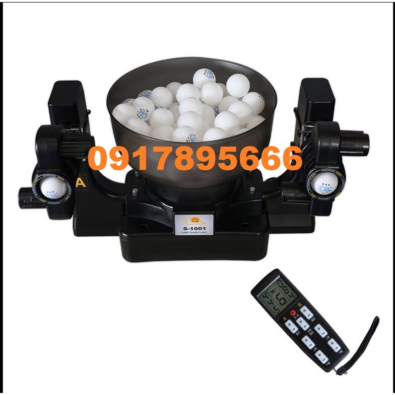 Combo máy bắn bóng bàn Huipang S1001+lưới thu bóng+100 bóng tập