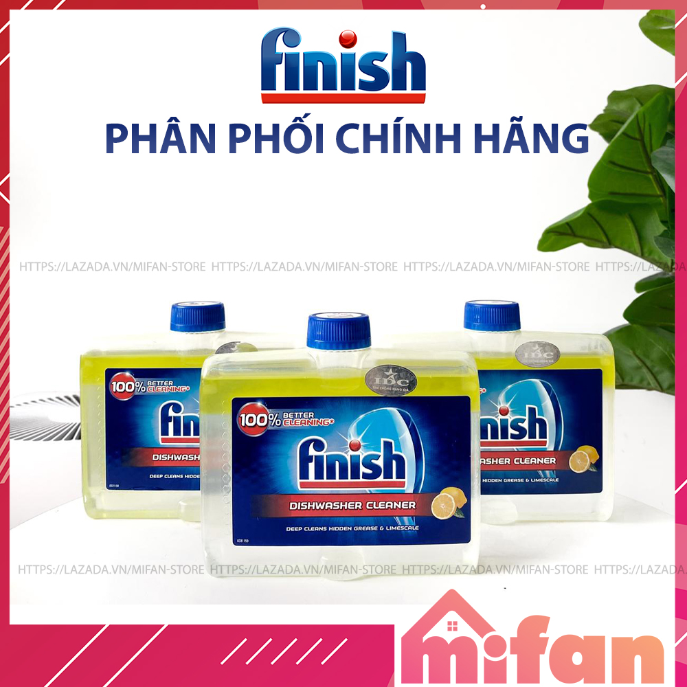Dung Dịch Vệ Sinh Máy Rửa Bát Finish Dishwasher Cleaner Lemon 250ml - Hương Chanh - MIFAN PHÂN PHỐI CHÍNH HÃNG