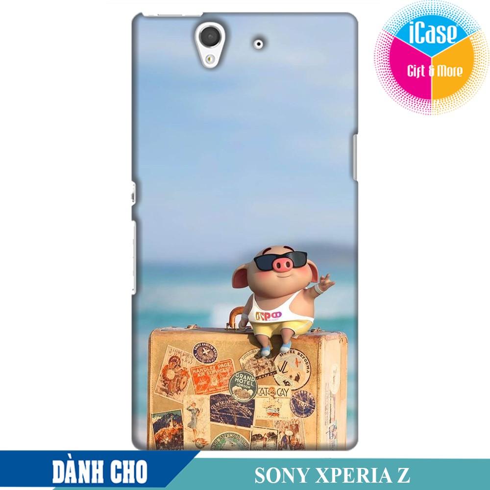 [HCM]Ốp lưng nhựa dẻo dành cho Sony Xperia Z in hình Heo Con Đèn Đêm