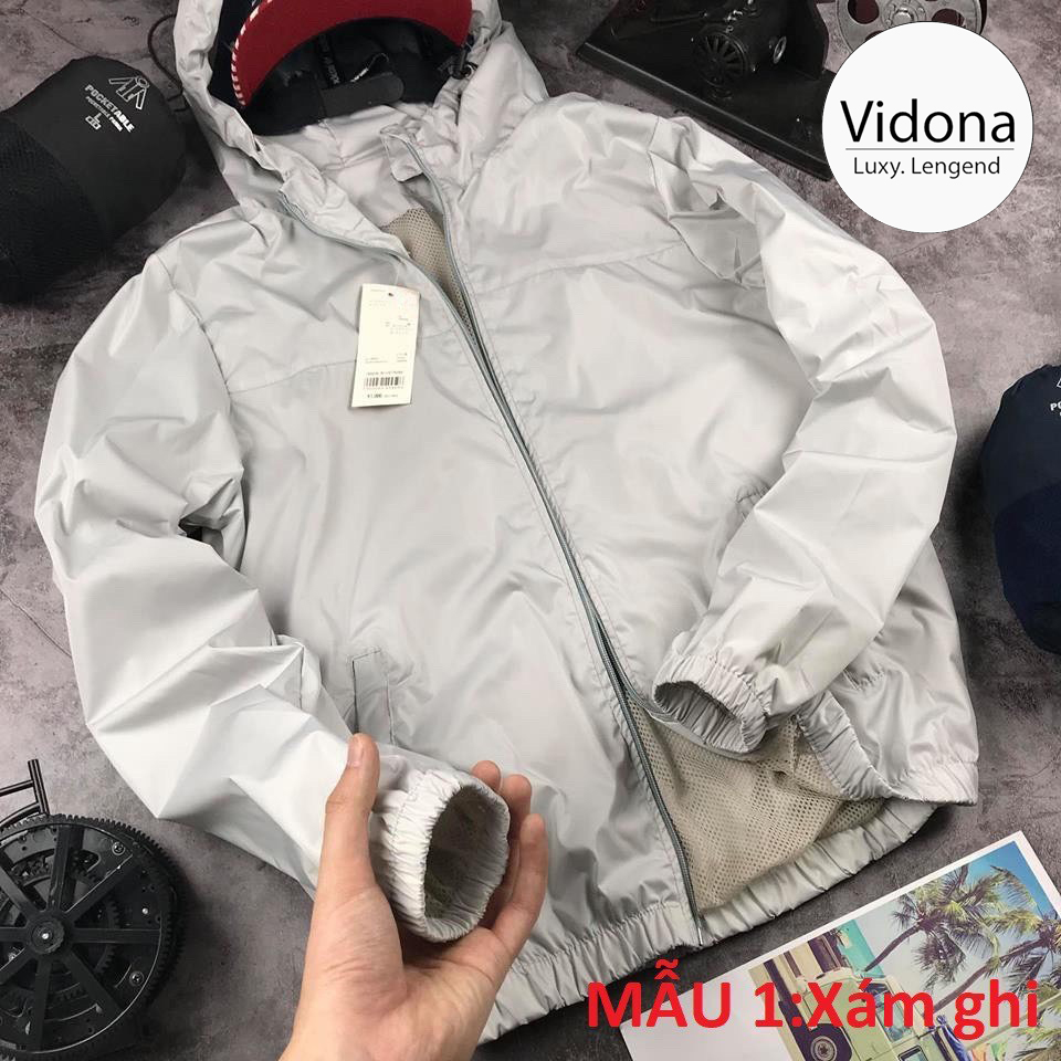 ÁO KHOÁC GIÓ, ÁO GIÓ NAM UNI 2 LỚP CHỐNG NƯỚC NHẸ