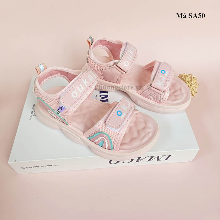 Giày sandal bé gái từ 2 - 10 tuổi màu hồng xinh xắn SA50