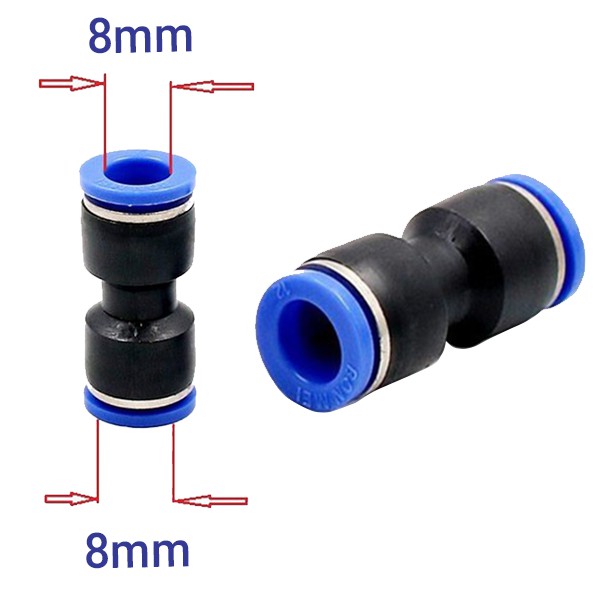 [Sỉ lẻ một giá] Combo 10 Cut nối thẳng 8-8mm dùng nối ống plastic trong hệ thống phun sương