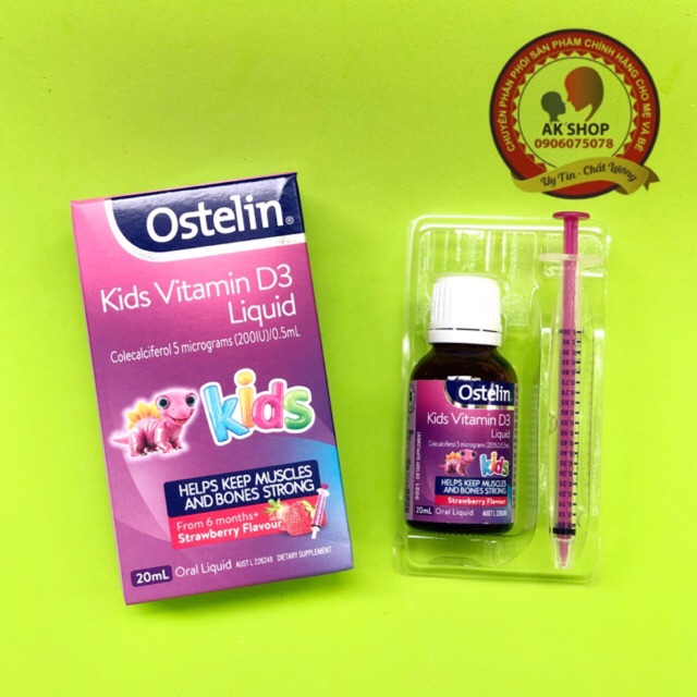 Vitamin D3 Ostelin Xi Lanh Hàng  Úc